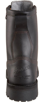 Danner Rain Forest 8” Waterproof Work Boots for Men - Full-Grain Leather with Breathable Gore-Tex, Comfort Footbed & Traction Heel Outsole, EH Rated - Black — 3