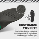 Spenco Lower Back Support Insole (FSA&HSA Eligible),Arch Support- Deep Heel Cupping - Breathability -Trim-to-Fit Sizing- Men's 7-13 - Black/Green — 6