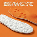 4D Cloud-Like Insoles for Kids & Youth - Memory Foam Shoe Inserts with Shock Absorption, Trim-to-Fit Arch Support for Healthy Development of Growing Feet (US Youth 3Y-4Y) - Orange — 6
