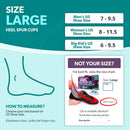 BraceAbility Heel Spur Cups | Medical-Grade Silicone Plantar Fasciitis Insole Cushion Pads, Gel Foot Orthotic & Shoe Insert Protectors (Pair - Large) — 2