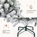 YITAHOME Prelit Snow Flocked Artificial Full Christmas Tree 7.5ft with Remote Control, Christmas Pine Tree with 11 Light-Modes, 1450 Branch Tips and Foldable Base for Home, Party Decoration — 5