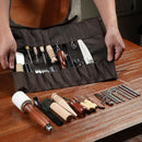 WUTA Leather Craft Tools Kit, Complete Leather Working Supplies with Cutting Knife, Edge Beveler, Stitching Kit, Thonging Knife, and DIY Patterns, Storage Roll for Beginners & Professionals (63pc set) — 1