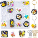 LET'S RESIN Keychain Resin Molds Silicone, 16 Cavity Pendant Casting Mold — 1