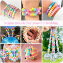 1000+PCS Assorted Pony Beads for Bracelets, 9mm Acrylic Rave Kandi Bead Bulk with Cute Heart Star Butterfly Fun… — 6