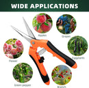 EWPJDK 3 Pack Garden Pruning Shears Scissors Clippers Stainless Steel | Yellow Orange — 7