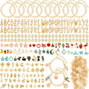 Flasoo 416 Pieces Gold Charm Bracelet Making Kit, Including Paperclip Chain Bracelets, Charms, Jump Rings for… — 1