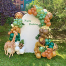 Green and Brown Balloons Set, 60 Pcs 12 Inch green brown balloons Jungle Safari Woodland Forest Balloon Metallic Gold Cream Brown Olive Green Coffee Blush Balloon for Baby Shower Birthday Decorations — 5
