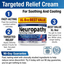 Neuropathy Cream – XL 8 oz – Maximum Strength Nerve Relief Cream for Feet Hands Legs Toes – Lidocaine 1.0% + Menthol 3.7% + Magnesium Chloride 2.0% – Fast-Acting Soothing Relief – Super Value 8 oz — 3