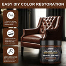 Medium Brown Leather Recoloring Balm, Color Restorer, Scratch Remover, Leather dye & Paint for Furniture, Couches,Car Seats — 5