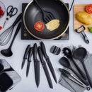 RAXCO Kitchen Utensils Set,18-Piece Cooking Utensils and Knife Set,Black — 6