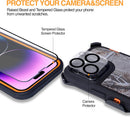 Case for iPhone 16 (6.1") with 2 x Camera & Screen Protectors | Heavy Duty Full Body Military Grade Drop Protection Carrying Cover Holder | Holster for Men Belt with Clip Stand – Black — 6