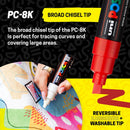posca Acrylic Paint Markers, 8K Broad Bold Thick Chisel Tips, Artist Recommended Pens for Coloring Gifts, Fabric, Canvas, Glass, Wood or Metal, Set of 15 | 8K Tip — 3