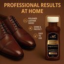 Eagle Liquid Shoe Polish Instant Shine – Quick-Dry Leather Polish with Built-In Sponge Applicator & 2 Cleaning Wipes | Brown — 6
