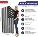 Autoamerics Truck Windshield Sun Shade - American Flag, 64 x 33.5 in — 2