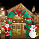 10ft Christmas Inflatable Outdoor Decoration Inflatable Yard Decoration Inflatable Santa Claus and Snowman Arch Decoration Built-in LED Lights for Christmas Holiday Party, Garden Decoration — 1