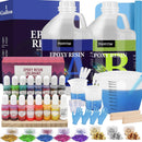 1 Gallon Crystal Clear Epoxy Resin Kit, High-Glossy& No Bubbles, Art & Casting Resin with 16 Epoxy Resin Pigment,… — 1