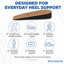 BloomLab Adjustable Heel Lift Inserts, Leg Length Discrepancy - Men & Women — 4