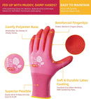 HTR Gardening Gloves For women, Garden Yard Work With Grip, Weeding, Medium