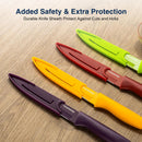 Gourmetop Paring Knife Set of 4, 3.8” Fruit Knife with Cover, German Steel — 3