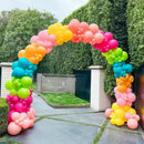 Rainbow Balloons, 12 Inch 50pcs Multicolor Rainbow Neon Colorful Balloon — 6
