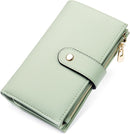 yiijay Women's Wallets RFID Blocking Leather Trifold Clutch Wallet Credit Card Holder Ladies Travel Wallet Purse with Passport/Pen Holder