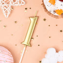 PHD CAKE 2.76 Inch Elegant Gold 1 Number Birthday Candles, Gold Number Candles, Cake Number Candles, Party Celebration — 2