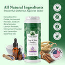FOOT SENSE All Natural Foot & Shoe Powder, Foot Odor Eliminator for Long-Lasting Odor Control Lasts up to 6 Months, Deodorizes, Safe for Men, Women, Kids, Athletes, 100g — 3