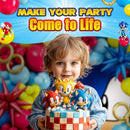 ALL-IN-1 Hedgehog Balloon Arch Kit with BONUS Rings & Starburst Balloons - Red Blue Yellow Balloons Garland for Cartoon Hedgehog Birthday Party Decorations & Party Supplies - Somic Party Decorations S | Red, Blue, Yellow, Light Blue — 7