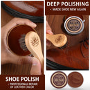 12 PCS Shoe Polish Kit - Horsehair Brushes, Black Brown Neutral Polish,Mink Oil Conditioner for Shoes,Polishing Cloth, Leather Boots Shine Care Kit ﻿Gift for Men Cowboy Husband Dad — 3