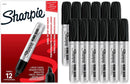 Sharpie King Size Permanent Markers, Chisel Tip, Black, 12 Count - Thick Poster Markers, Heavy Duty For Work & Industrial Use, High Capacity Ink Supply, For Paper, Metal, Plastic, And More | 1 Count (Pack of 12) | MARKING — 1