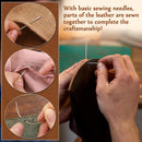SOCNITC Leather Working Tools Kit, Leather Craft Tools for Stamping Repair — 6