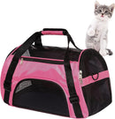MuchL Cat Carrier for Cats Soft-Sided Travel Pat Carrier for Cat with Wooden Padding Board Airline Approved Lightweight Comfortable Cat Bag for Puppy Small Pets (Small, Pink) — 1