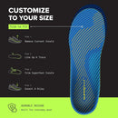 Superfeet Run Support Medium Arch Insoles (V2) for Runners with EVOLyte® Carbon Fiber & Aerospring Foam - 9.5-11 Men / 10.5-12 Women - Blue — 7