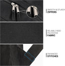 ZORFIN 26L Black Backpack for College, and Travel: Water Resistant Bookbag | 16.5 Inch — 6