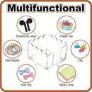 3x3 Inch Scalloped Acrylic Sticky Note Holder, Clear Cute Post It Note Dispenser, Notepad Holder with Wave Design, Thick Acrylic Desk Organizer for Office, Home, Dorm, Classroom — 3