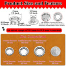 643Pcs Grommet Tool Kit 1/2 Inch(Inside Hole Size) Eyelet Kit with 320Pcs Eyelets Grommets, 320Pcs Washers, and Grommet Eyelet Pliers for Leather/Belt/Shoes/Crafts | 643pcs 1/2 Inch (Inside Diameter) Silver/Gold — 2