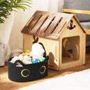 Cute Cat Toy Basket, Small Cotton Rope Toy Bin Box for Cats, Woven Organizer with Embroidered Face, Decorative Storage for Shelf, Desktop, Indoor Pet Bed, Halloween Basket Decor, Black — 7