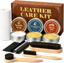 Jevvu Leather Shoe Cleaning Kit with Saddle Soap, Mink Oil & Waterproof Wax — 1