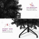 YITAHOME Prelit Black Pencil Christmas Tree 6 FT with Remote — 6