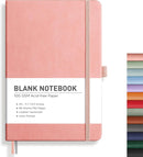 RETTACY Blank Journal Notebook, 192 Pages, A5 Medium Size (5.7'' x 8.3'') | Unlined | Pink — 1