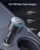 Anker 167.5W Max 3-Port Ultra-Compact USB C Fast Charging Car Charger photo 2