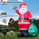 12FT Giant Christmas Inflatable Santa Claus with Cane Candy and Gift Bag Yard Decors, Easy Installation and Storage, Built-in Bright LED Lights for Xmas Outdoor Garden Lawn Holiday Party Decoration — 5