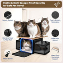 SHARLOVY Top and 2 Sides Expandable Cat Carrier 18x11x11 TSA Airline Approved