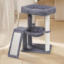YOUPET Cat Tree with Cat Scratching Post for Indoor Cats, Cat Tower with Scratching Board and Playful Toy Balls, Cat Tree Tower with Cozy Hammock,Grey — 3
