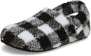 Crocs Unisex Adult Classic Cozzzy Lined Slipper – Buffalo Plaid/Varsity Black/White — 1