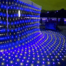 weillsnow 198 LED 9.8ft x 6.6ft Christmas Net Lights, Connectable 8 Lighting Twinkle Modes Mesh Lights for Christmas Outdoor Patio Garden Bush Fence Decorations (Blue & White) — 4