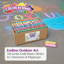 Colorations Jumbo Washable Chalk, Set of 126, Each Piece 4" x 1" | 126 Pieces — 7