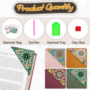 WIVICO 4Pcs Diamond Painting Bookmarks, Diamond Pearl Art Kits for Adults | Mandala — 5