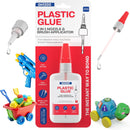 GH1200 (2-in-1) Super Glue for Plastic with Brush Applicator & Nozzle - Fast Setting Plastic Glue Heavy Duty for… — 1