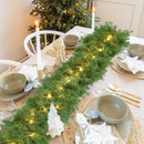 Lvydec Lighted Christmas Pine Garland Decoration, 6ft Artificial Cedar Cypress Christmas Greenery Garland with Lights for Holiday Mantel Fireplace Table Centerpiece — 5
